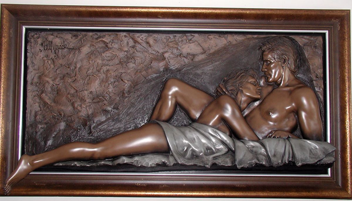 Herndon Fine Art offers authenticated Bill Mack fine art, including rare hand-signed alto-relief wall sculptures, bonded sand reliefs, patinated bronzes, and original Hollywood Sign paintings.