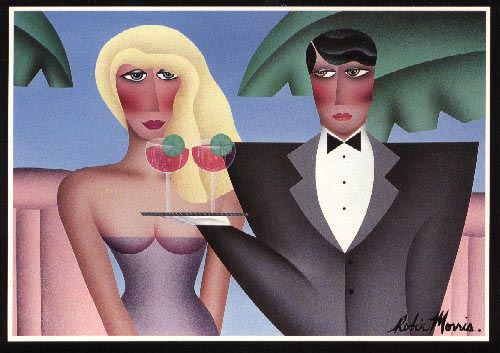 Herndon Fine Art offers authenticated Robin Morris fine art, including rare hand-signed lithographs, New Deco serigraphs, and graphic fashion portraits.
