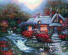 thomas kinkade Evening at Swanbrooke Cottage