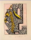 Lichtenstein Head with Feathers and Braid