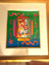 peter max Rainbow Umbrella Man I Collage