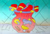 peter max Red Vase